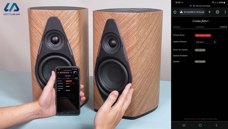 loa bookshelf sonus faber duetto điều chỉnh qua app