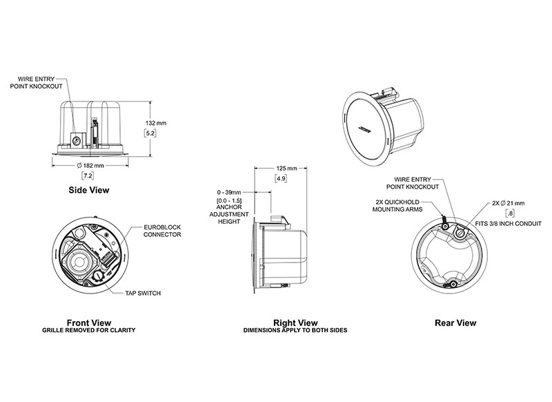 Bản vẽ kỹ thuật Loa bose freespace fs2c.