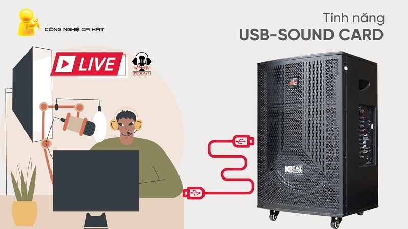 loa karaoke acnos cb406neo hỗ trợ livestream