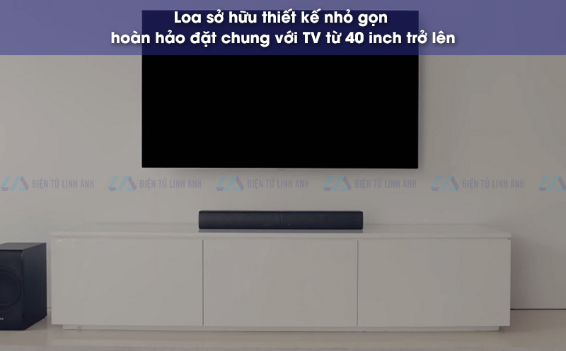 loa thanh LG SJ7 nên đặt chung với tv 40 inch trở lên 