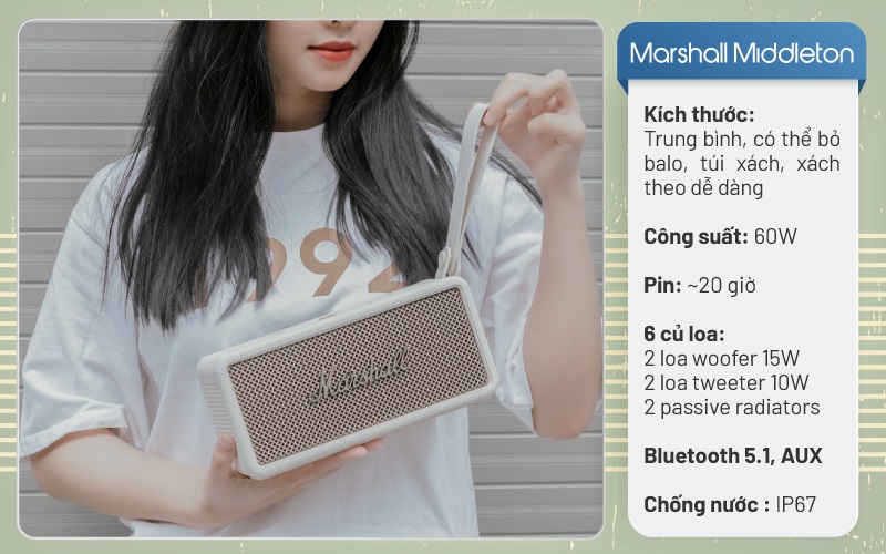 loa marshall bluetooth mới nhất middleton