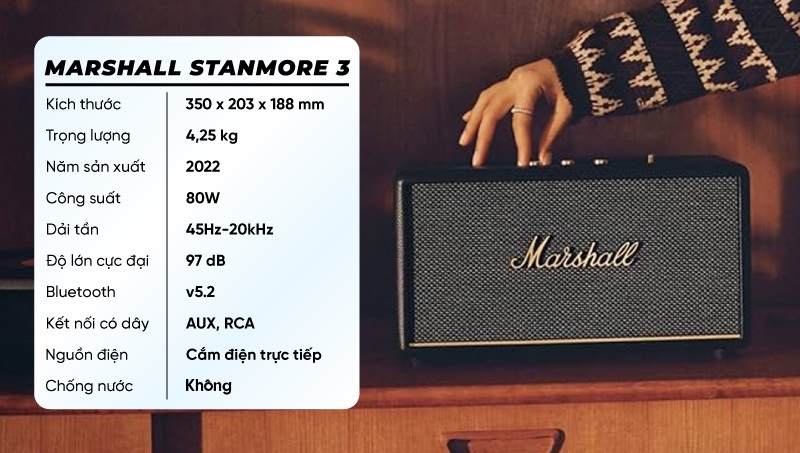 loa marshall cắm điện stanmore 3