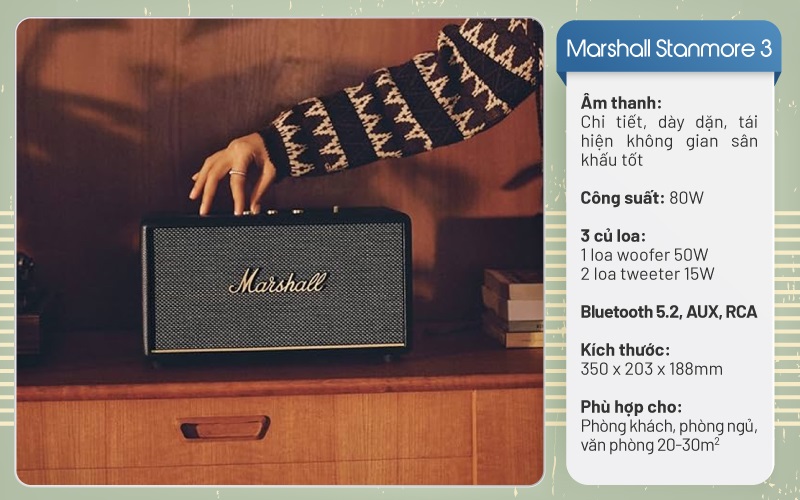 loa marshall để bàn stanmore 3