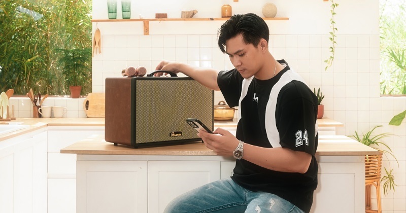 loa paramax aura kết nối bluetooth với điện thoại