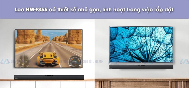 Loa Samsung HW-F355 linh hoạt trong việc lắp đặt
