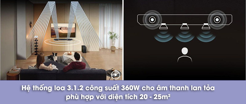 loa samsung hw q700c cong suất 360w cho diện tích 20-25m2