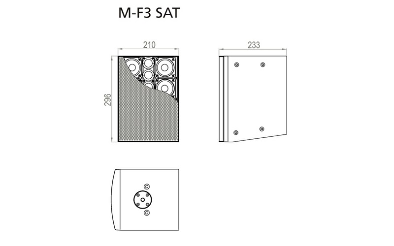 Loa SE-Audiotechnik M-F3 SAT mô phỏng chi tiết