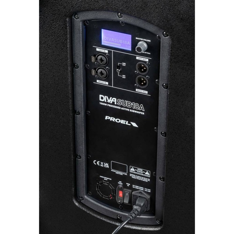 loa siêu trầm proel diva sub 18a với khả năng kết nối dễ dàng