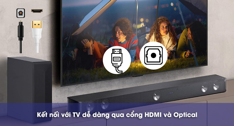 loa soundbar lg sh7q kết nối với tv