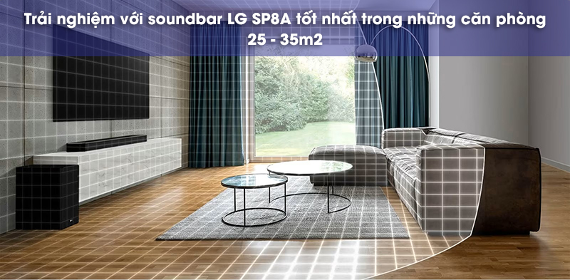 loa soundbar lg sp8a thích hợp với không gian