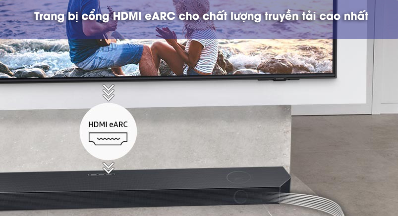 loa soundbar q700c kết nối hdmi cho chất lượng truyền tải tốt