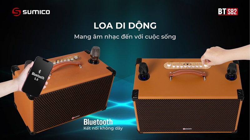 loa sumico bt-s82 kết nối bluetooth