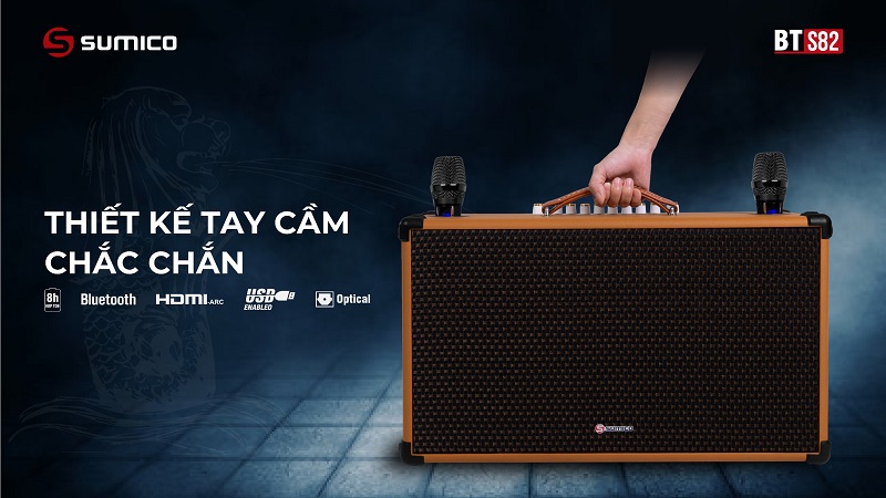 loa sumico bt-s82 thiết kế chắc chắn