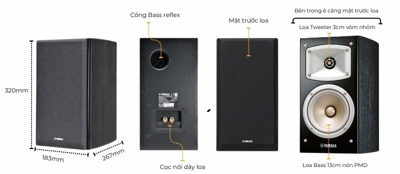 loa yamaha ns b300 thiết kế