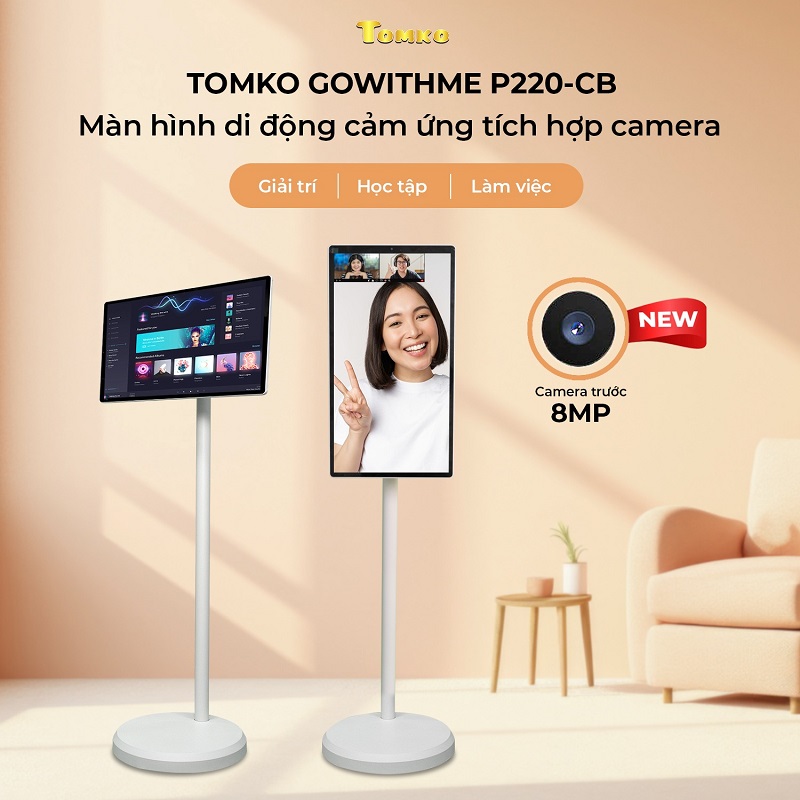 màn hình tomko p220 cb tích hợp camera