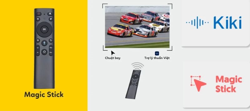 máy chiếu beecube x1 gen 3 điều khiển tiện lợi