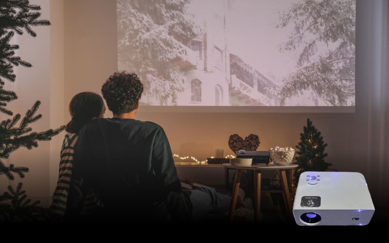 máy chiếu flys n9 v2 trình chiếu màn hình lớn