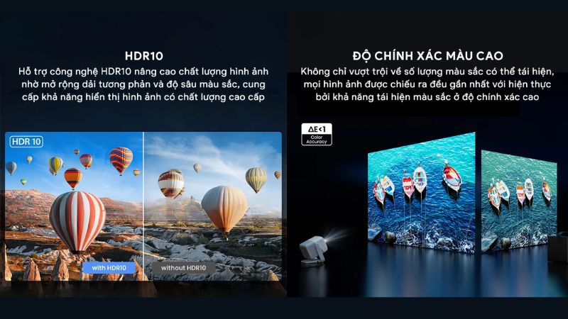 máy chiếu jmgo n1s 4k màu sắc chân thực