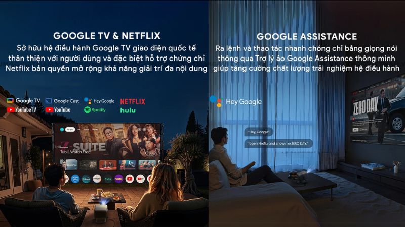 máy chiếu jmgo n1s 4k tiện ích thông minh