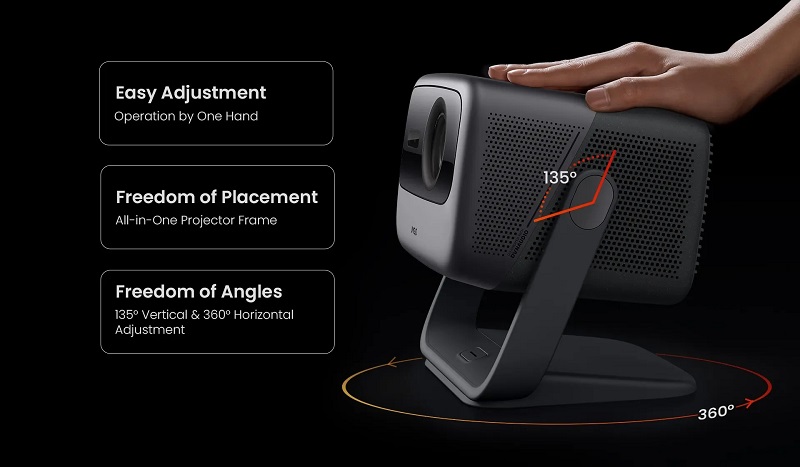 Máy chiếu Jmgo N1s Pro 4K bản quốc tế với thiết kế linh hoạt