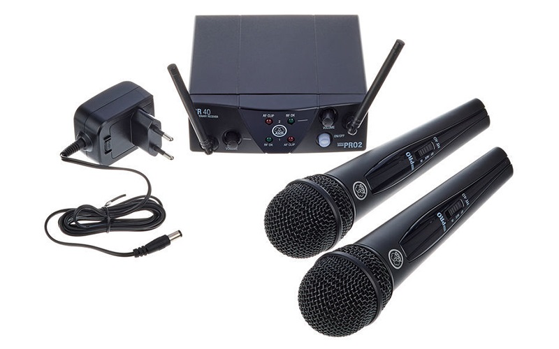 Micro AKG WMS40 Mini Dual Vocal Set full bộ sản phẩm