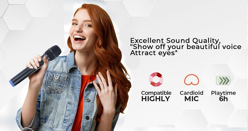 micro không dây sumico uhf-200 với công nghệ sóng uhf ổn định