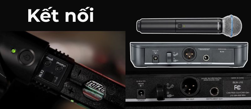 micro shure blx24 b58 cổng kết nối