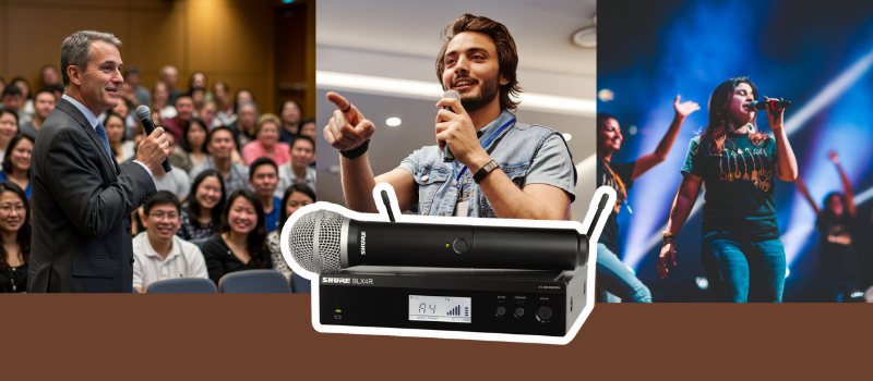 bộ micro shure blx24r pg58 ứng dụng đa dạng