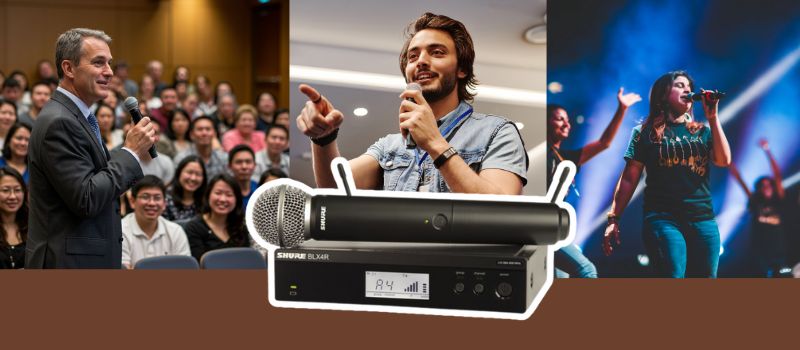 micro shure blx24r sm58 ứng dụng đa dạng