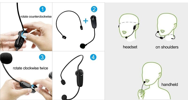 máy trợ giảng winbridge wb002 với micro tháo dời