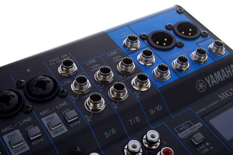 Mixer Yamaha MG10XU thiết kế