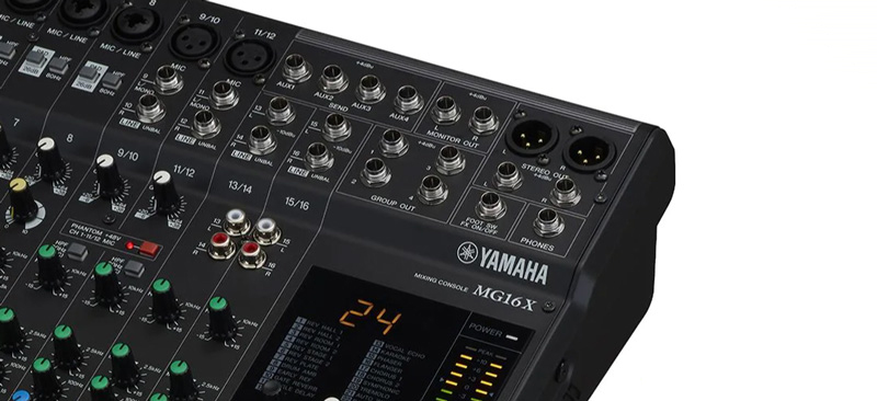 Mixer Yamaha MG16X thiết kế
