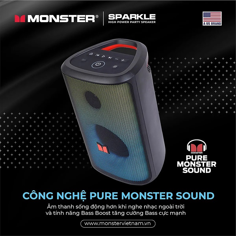 Loa di động Monster Sparkle công nghệ