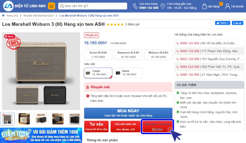 mua loa marshall trả góp qua cccd