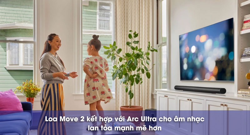 nghe nhạc với combo arc ultra + move 2