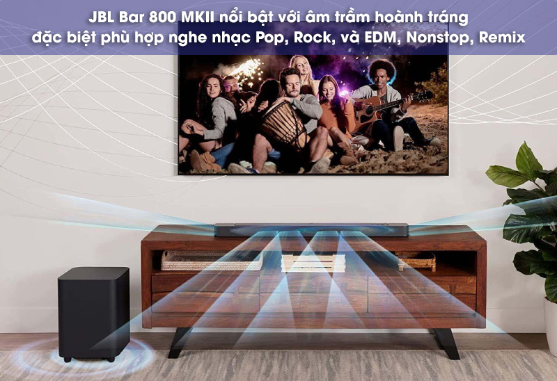 nghe nhạc với loa bar 800 mk2