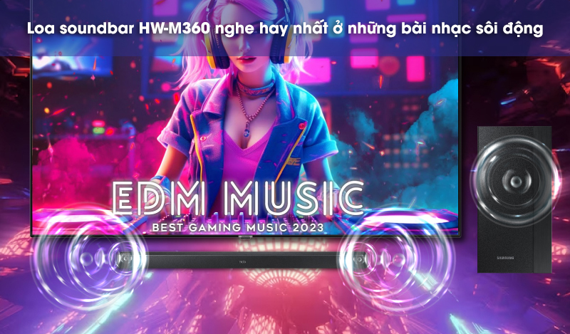nghe nhạc với loa hw-m360