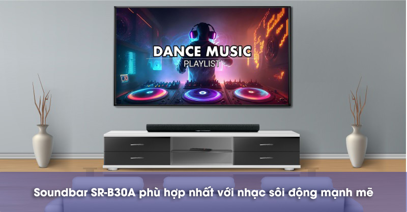 nghe nhạc với loa sr-b30a