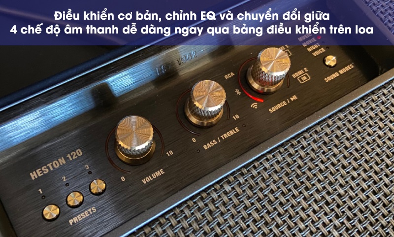 nút bấm điều khiển trên heston 120