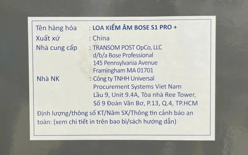 phân biệt loa bose s1 pro plus