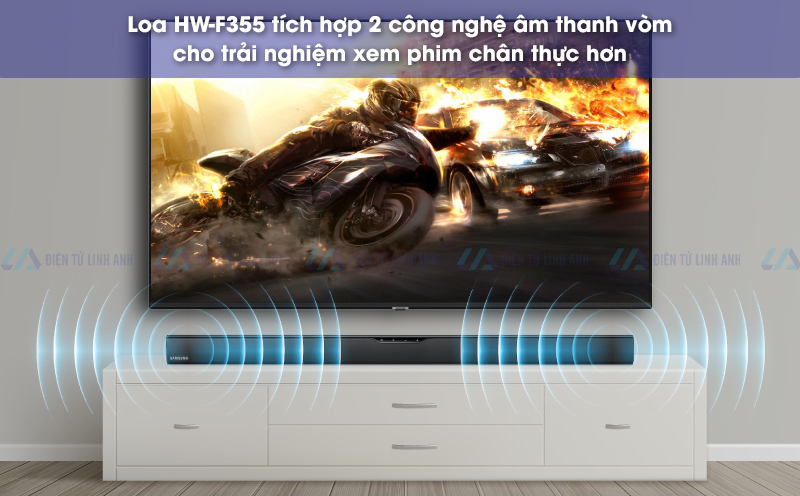 Samsung HW-F355 trang bị 2 công nghệ âm thanh vòm