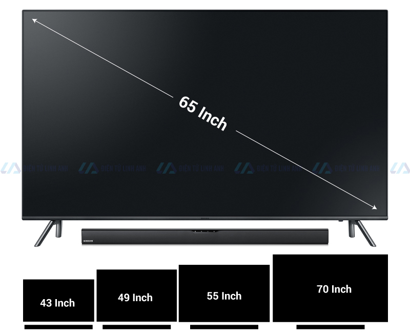 Loa thanh Samsung HW-F355 thường đặt chung với TV 40-55inch