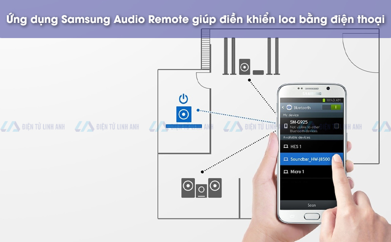 Samsung HW-K551 tích hợp ứng dụng samsung audio remote