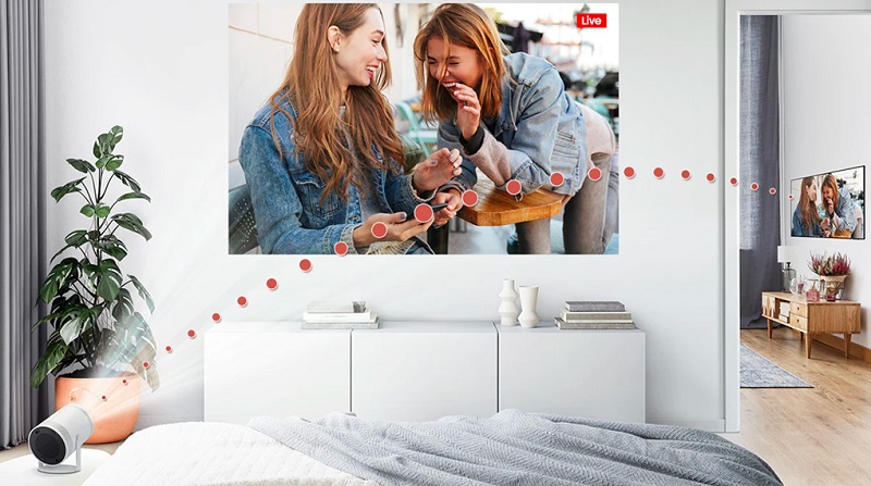 Máy chiếu Samsung The Freestyle SP-LSP3 điều khiển