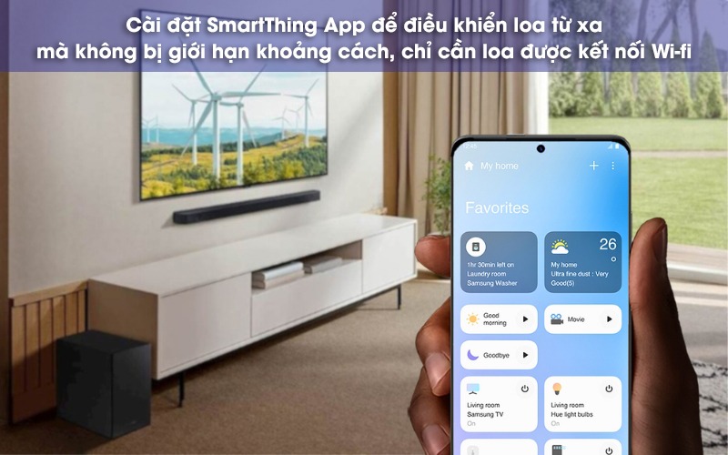 smartthing app trên loa hw-s811d