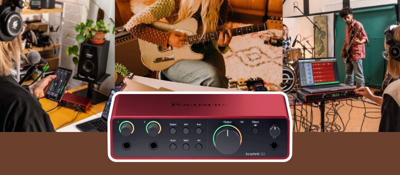 soundcard focusrite scarlett 2i2 4th gen ứng dụng