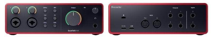 soundcard focusrite scarlett 4i4 4th gen kết nối