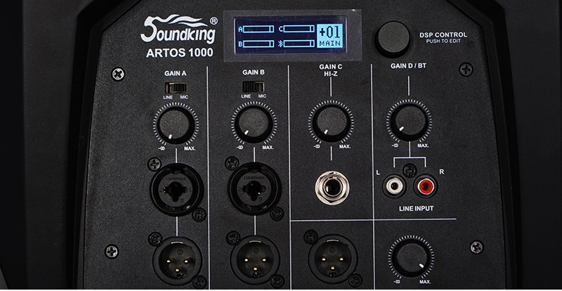 Loa Soundking Artos1200 trang bị màn hình DSP