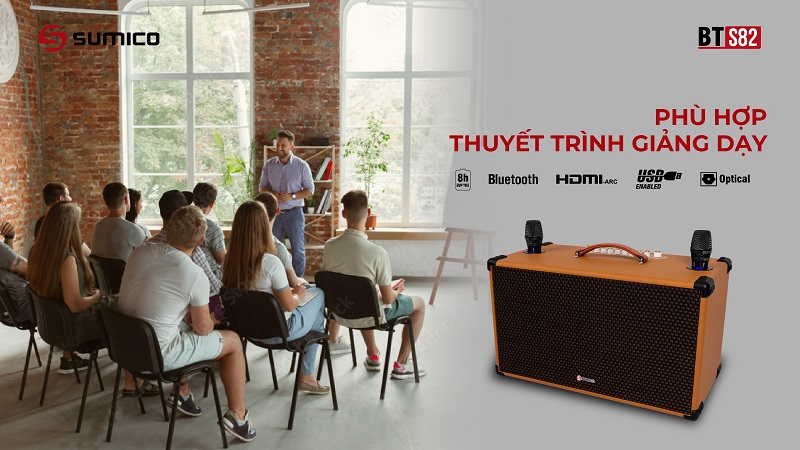 loa sumico bt-s82 với chất âm mạnh mẽ