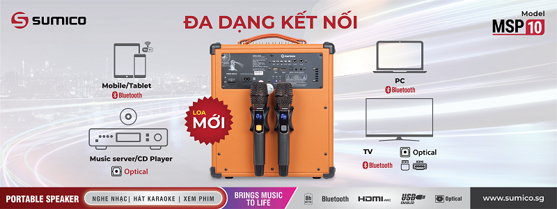 Kết nối loa Sumico MSP-10